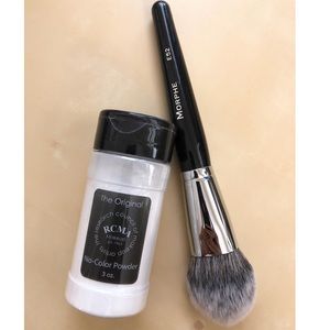 RCMA no color powder. Morphe E52 brush. Makeup